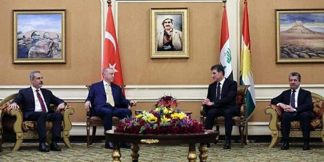 أكد أردوغان بأن إدارتي بغداد واربيل ستشـ.ـارك مع تركيا في الحـ.ـرب ضـ.ـد مـ.ـقاتلي الكردستاني